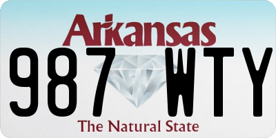 AR license plate 987WTY