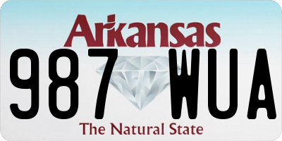 AR license plate 987WUA