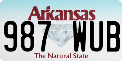 AR license plate 987WUB