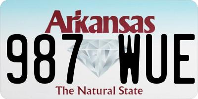 AR license plate 987WUE