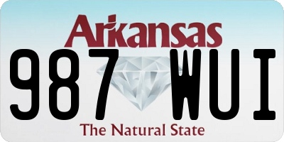 AR license plate 987WUI