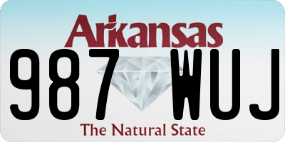 AR license plate 987WUJ