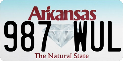 AR license plate 987WUL
