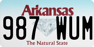 AR license plate 987WUM