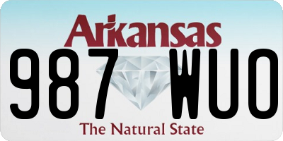 AR license plate 987WUO