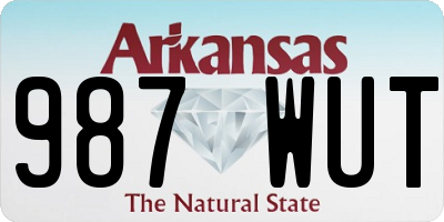 AR license plate 987WUT