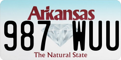 AR license plate 987WUU