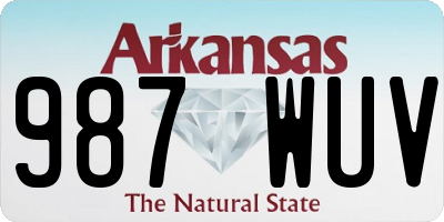 AR license plate 987WUV