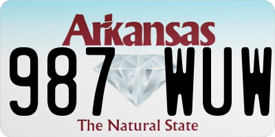 AR license plate 987WUW