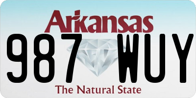 AR license plate 987WUY