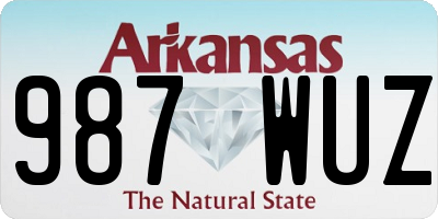 AR license plate 987WUZ