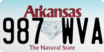 AR license plate 987WVA