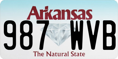AR license plate 987WVB