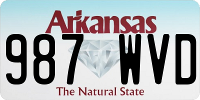 AR license plate 987WVD