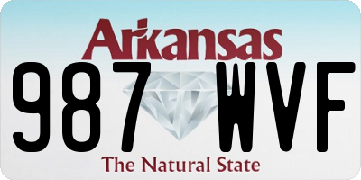 AR license plate 987WVF