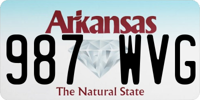 AR license plate 987WVG