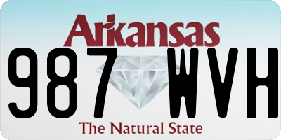 AR license plate 987WVH
