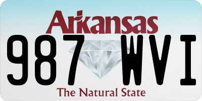 AR license plate 987WVI