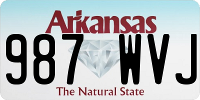 AR license plate 987WVJ