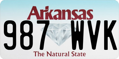 AR license plate 987WVK