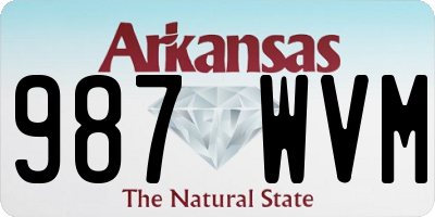 AR license plate 987WVM
