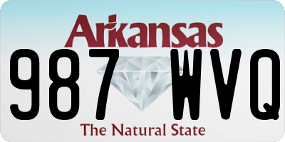 AR license plate 987WVQ