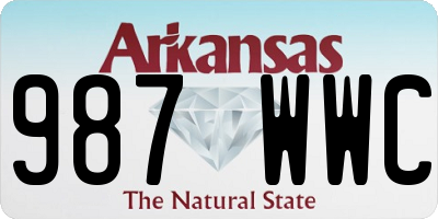 AR license plate 987WWC