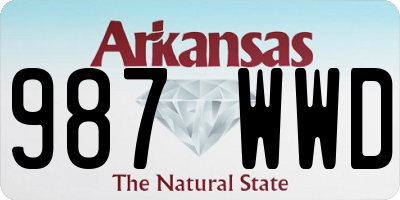 AR license plate 987WWD