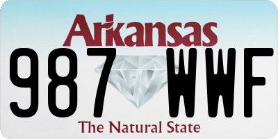 AR license plate 987WWF