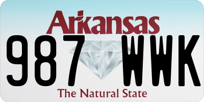 AR license plate 987WWK