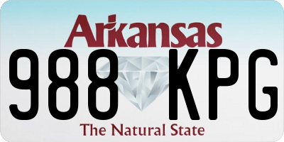 AR license plate 988KPG