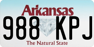 AR license plate 988KPJ