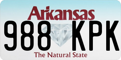 AR license plate 988KPK