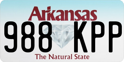 AR license plate 988KPP