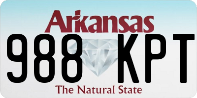 AR license plate 988KPT