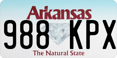AR license plate 988KPX