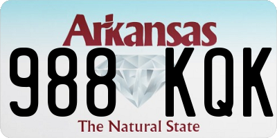 AR license plate 988KQK