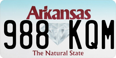 AR license plate 988KQM