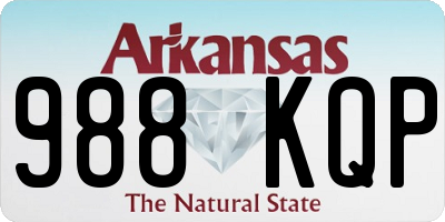 AR license plate 988KQP