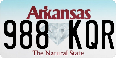 AR license plate 988KQR