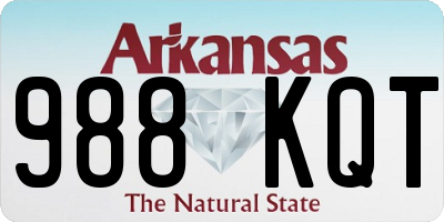 AR license plate 988KQT