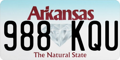 AR license plate 988KQU