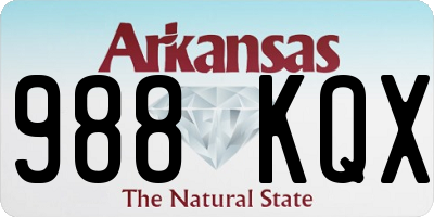 AR license plate 988KQX