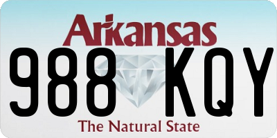AR license plate 988KQY