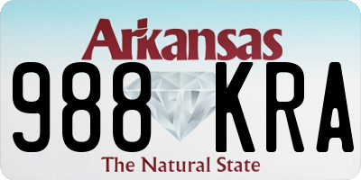 AR license plate 988KRA