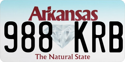 AR license plate 988KRB