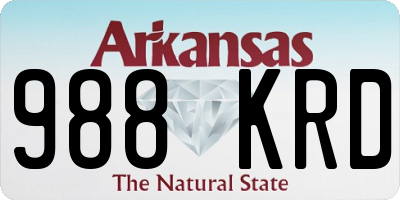 AR license plate 988KRD