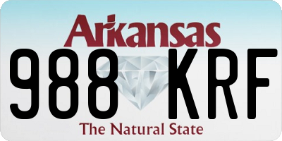 AR license plate 988KRF