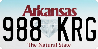 AR license plate 988KRG