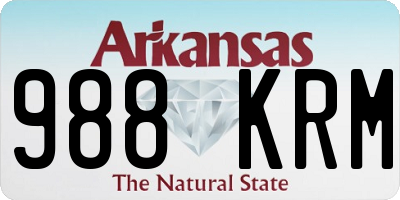 AR license plate 988KRM